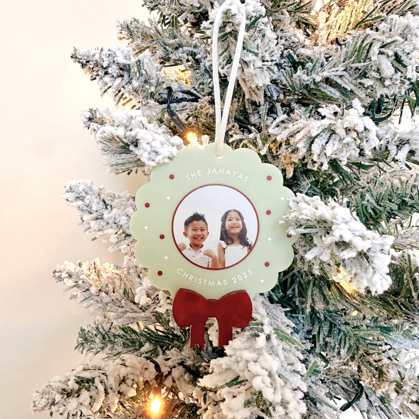 Christmas Photo Ornament - Wreath