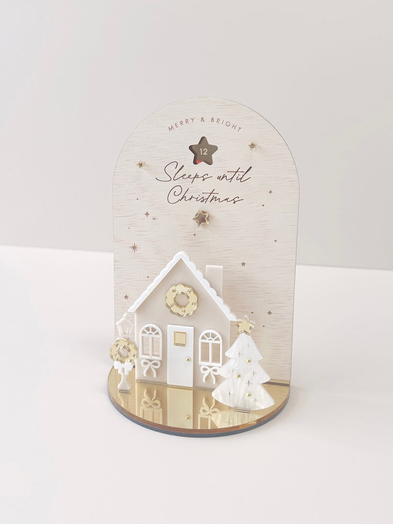 Christmas Countdown - Mini House with Spinning Wheel