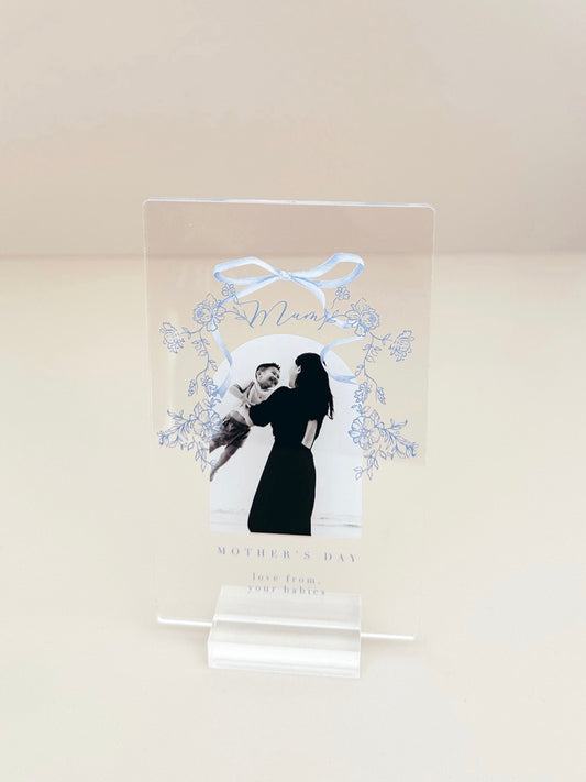 Mini Photo Plaque - Mother's Day - Floral Lace