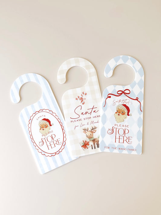 Door Hanger - Santa Please Stop Here