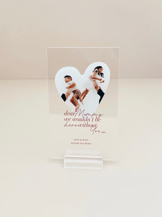 Mini Photo Plaque - Mother's Day - Heart