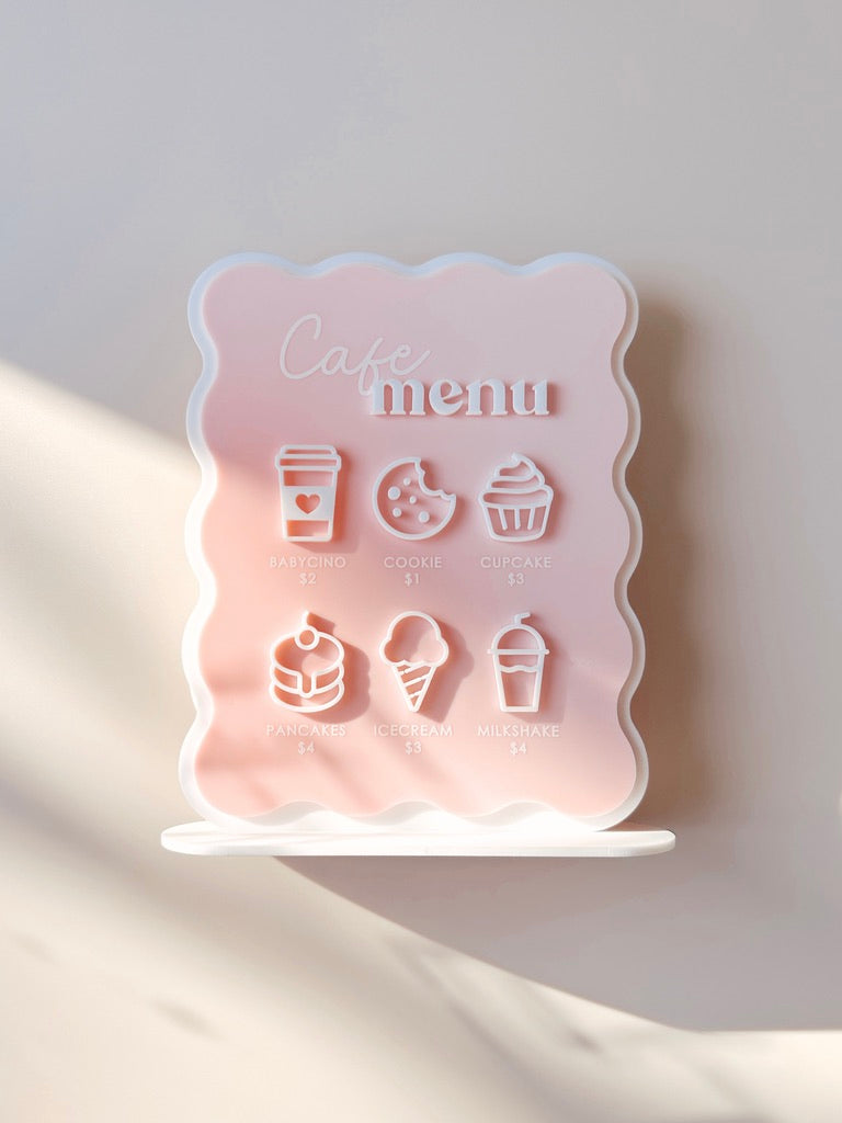 Cubby Menu - Scallop Rectangle