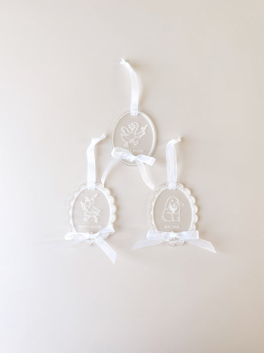 Easter Ornament - Frosted Clear
