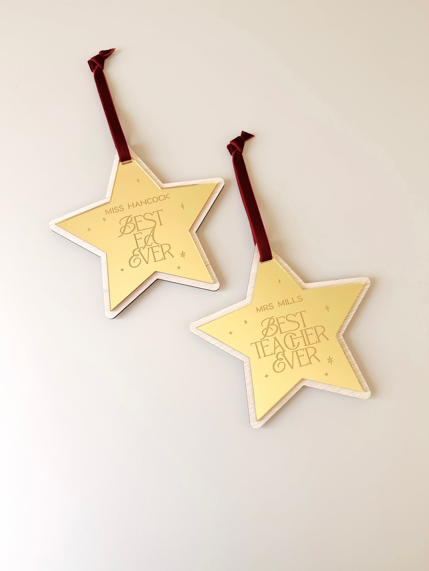 Medium Star Ornament - Teacher's Gift