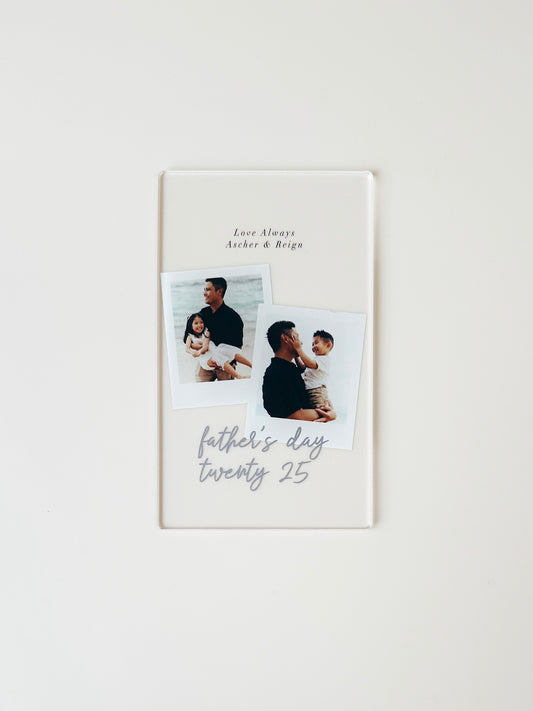 Mini Photo Plaque - Father's Day - Polaroid