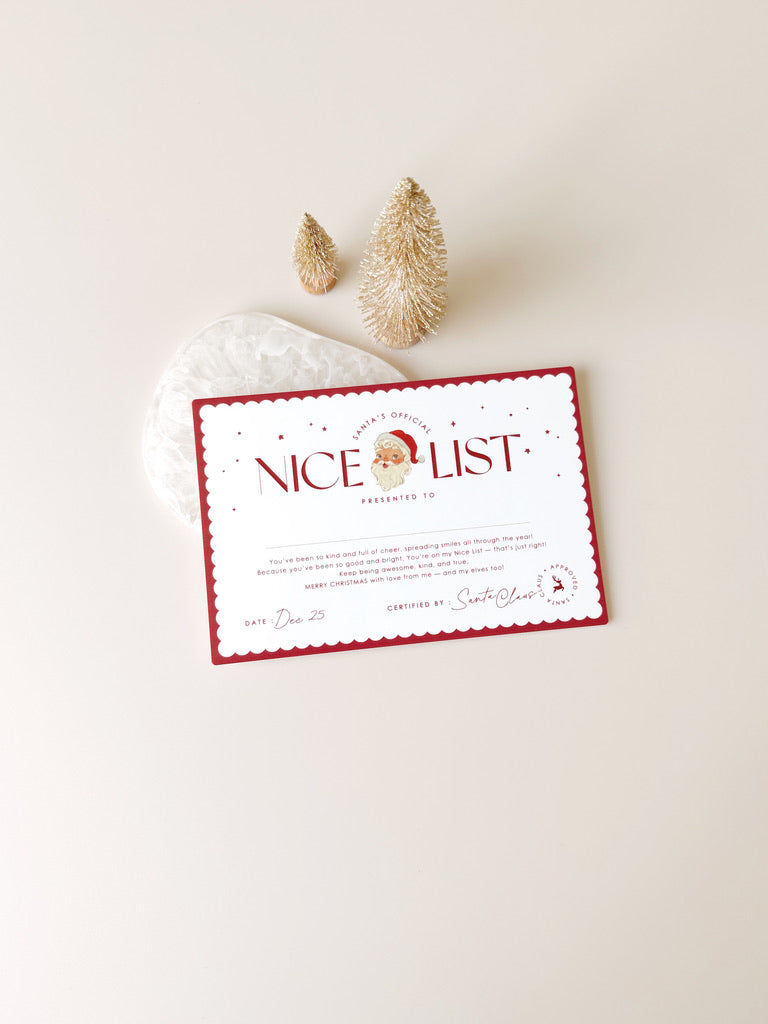 Nice List Certificate - Modern