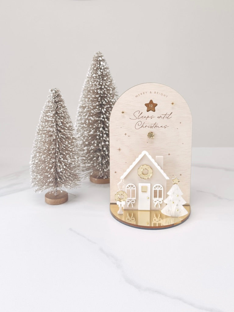Christmas Countdown - Mini House with Spinning Wheel