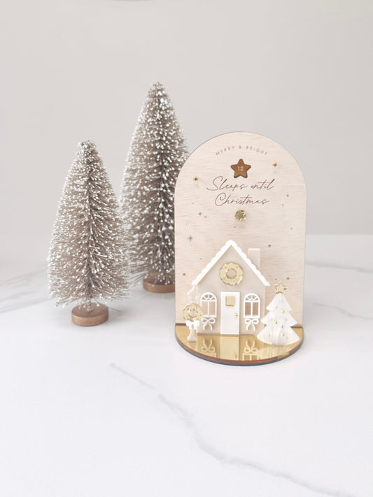 Christmas Countdown - Mini House with Spinning Wheel