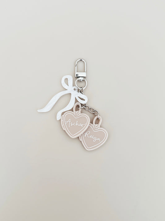 Bag Tag - Heart Charms
