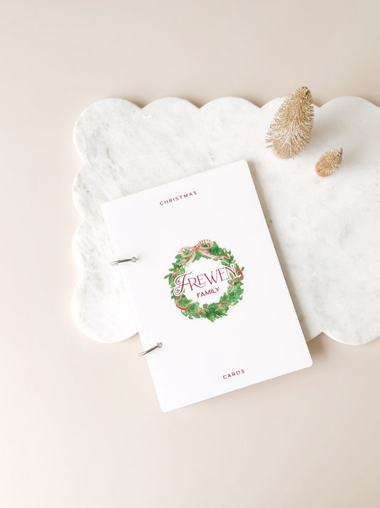 Christmas Card Folder - Wreath