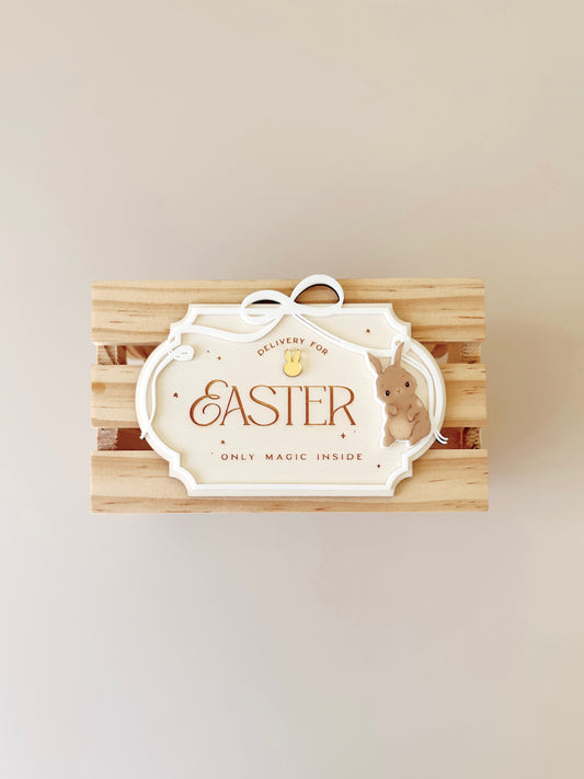 Easter Crate Plaque - Bunny