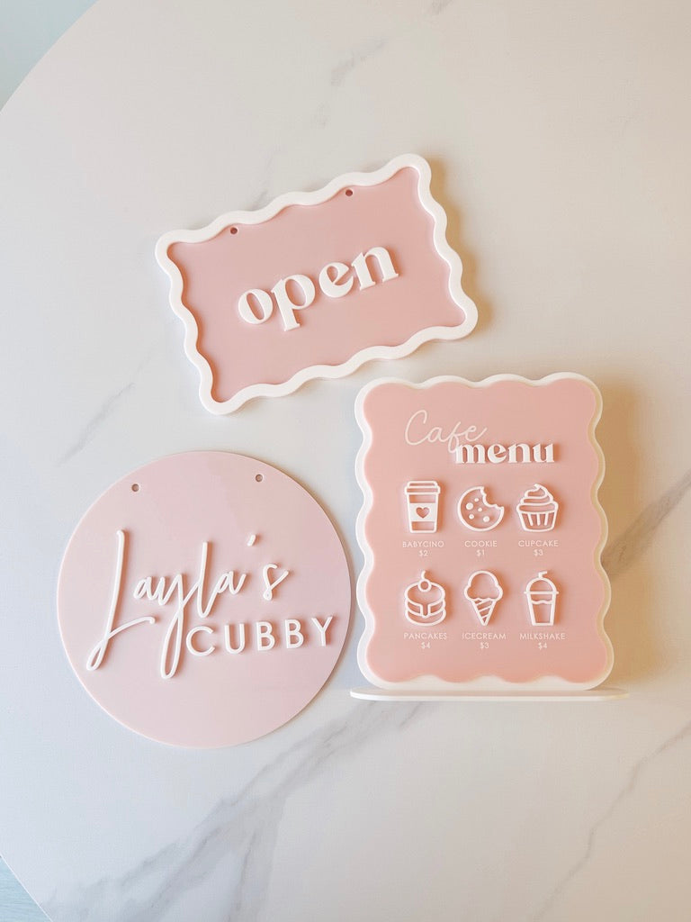 Cubby Menu - Scallop Rectangle