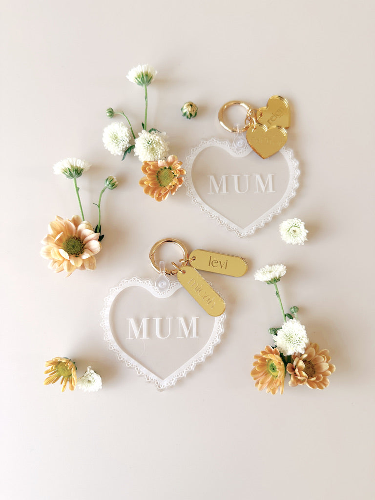 Mother's Day - Lace Heart with oval tags