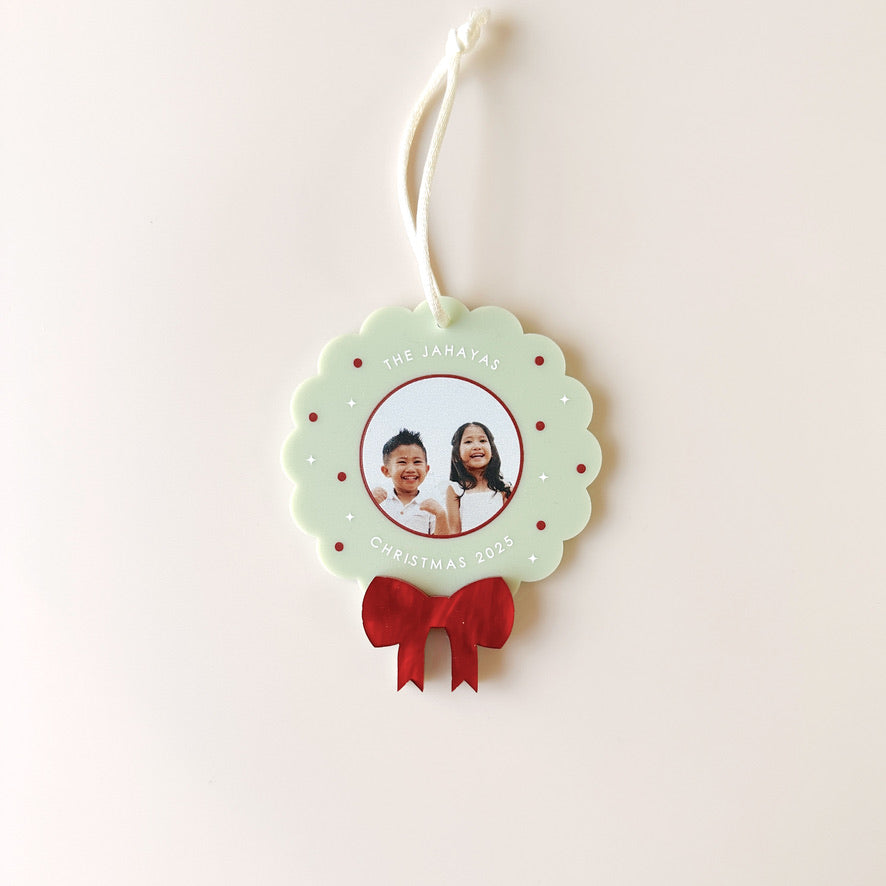 Christmas Photo Ornament - Wreath