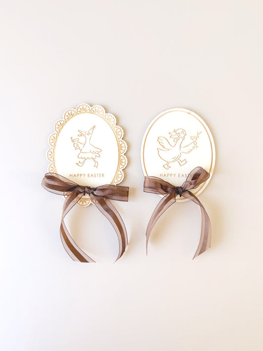 Easter Plaque - Scallop Lace Plywood