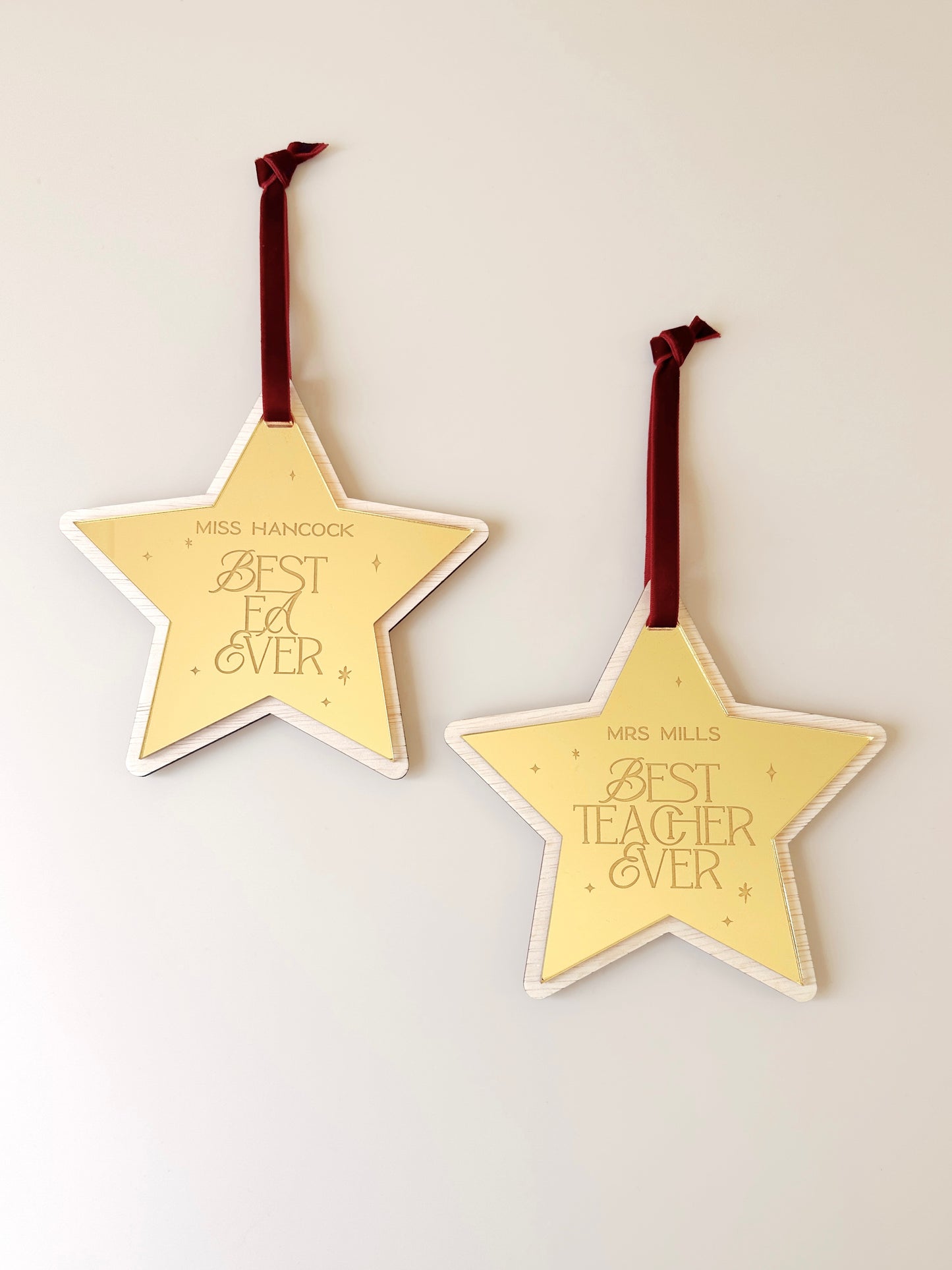 Medium Star Ornament - Teacher's Gift