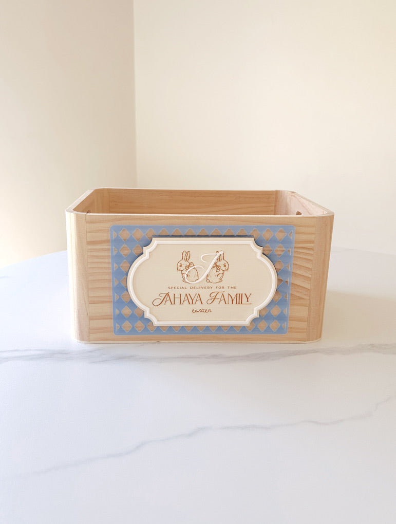 Large Crate Plaque - Classic Rabbit