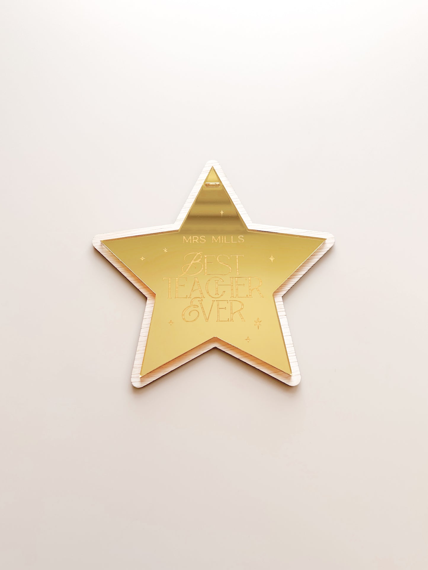 Medium Star Ornament - Teacher's Gift