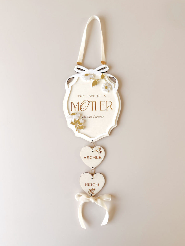 Mother's Day - Heart Blooms Family Plaque