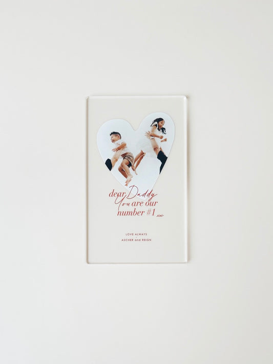 Mini Photo Plaque - Father's Day - Heart